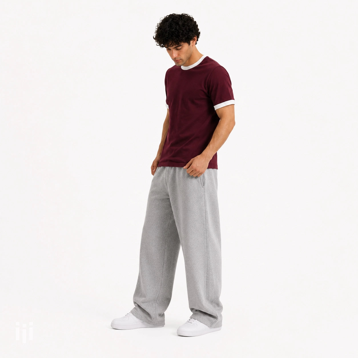 Burgundy - Regular Ringer T-Shirt