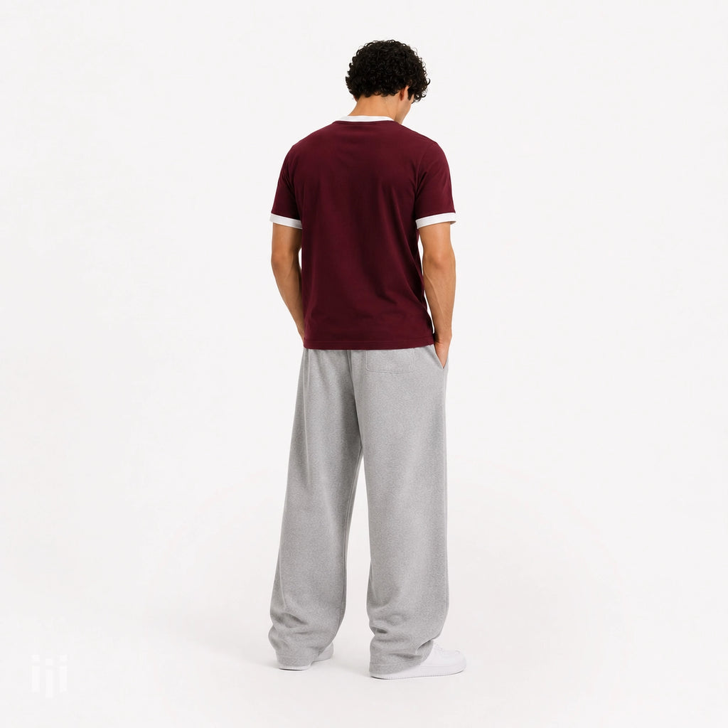 Burgundy - Regular Ringer T-Shirt