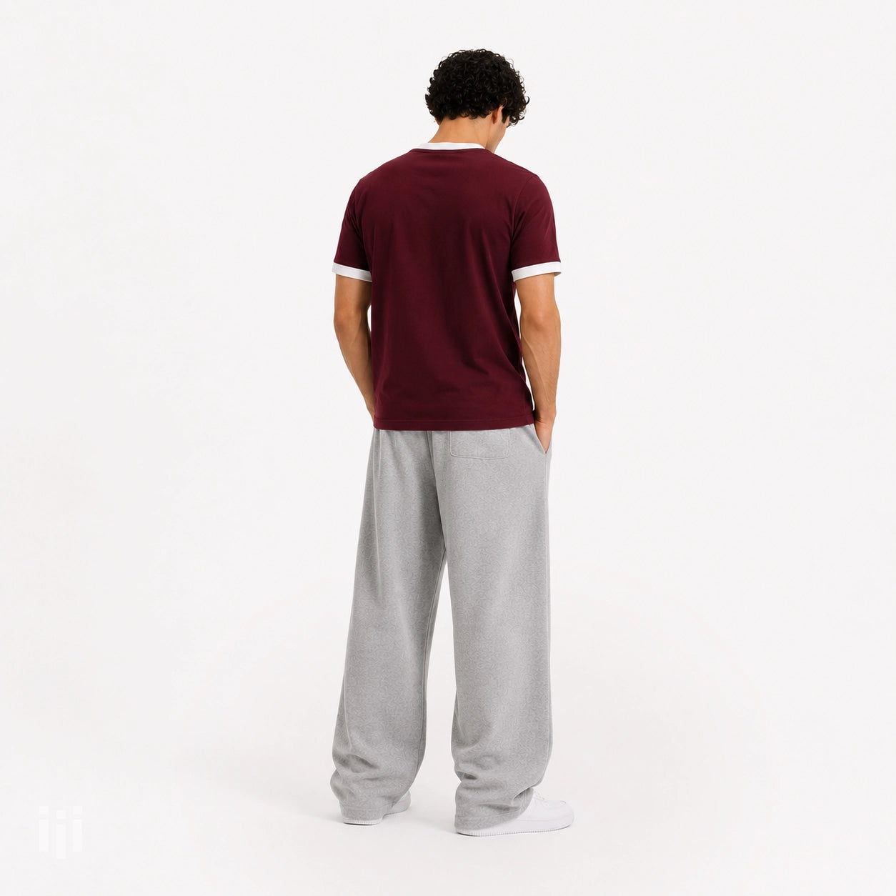 Burgundy - Regular Ringer T-Shirt
