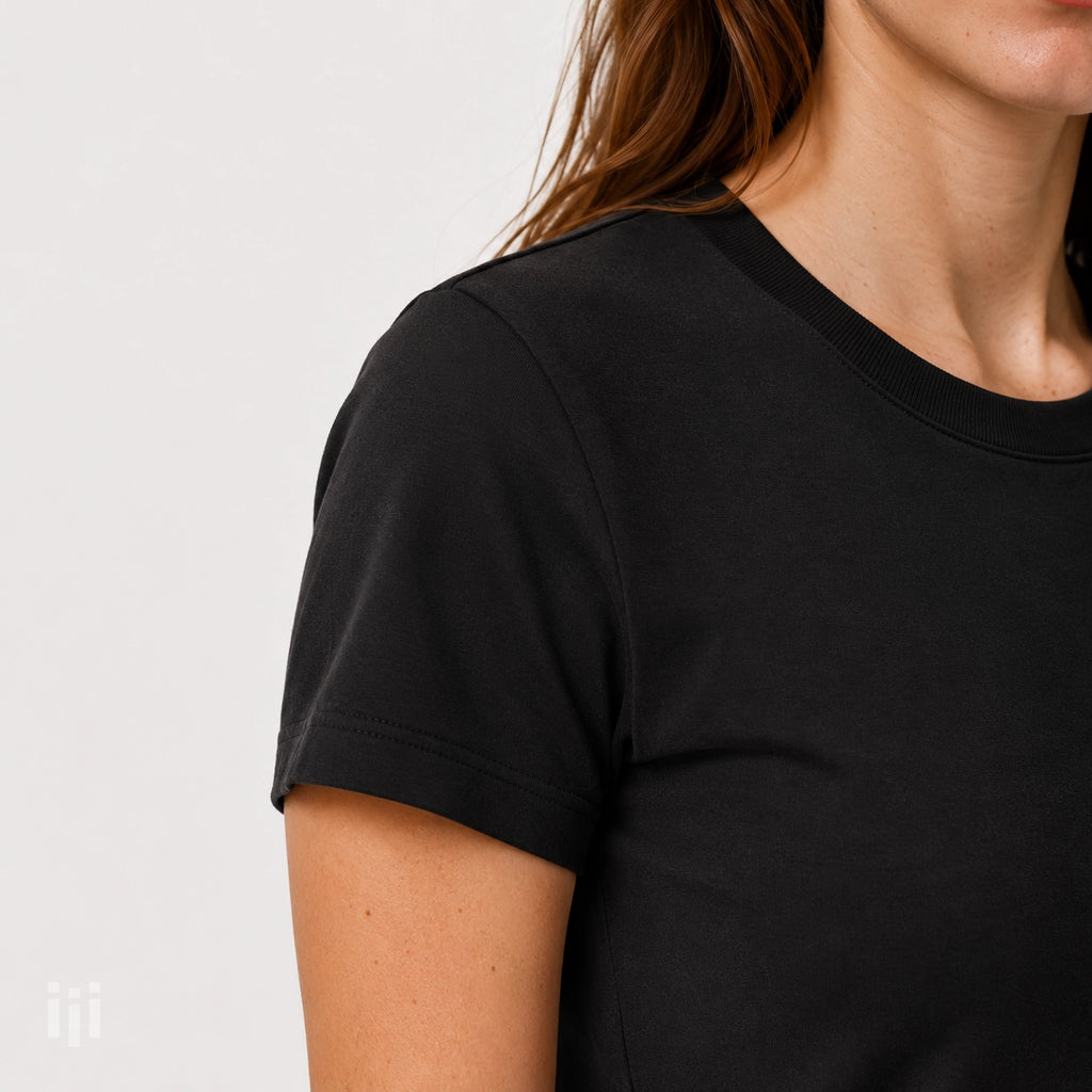 Black - Short Sleeve Baby Tee