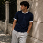 Navy - Regular Ringer T-Shirt