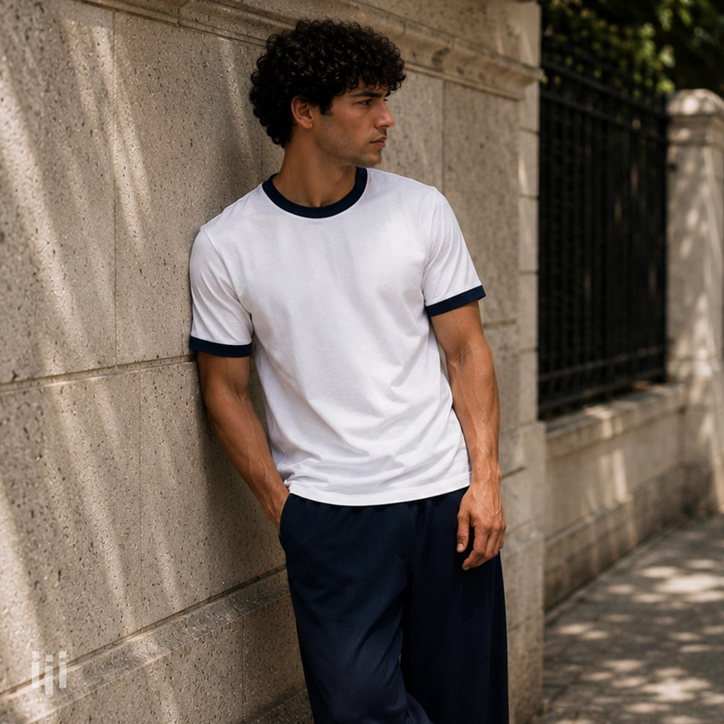 White - Regular Ringer T-Shirt