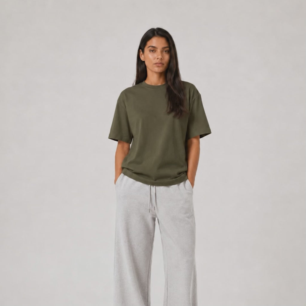 Olive - Relaxed Oversized T-Shirt